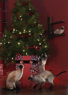 A Siamese cat' Haunted Christmas