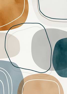 Abstract Mid-Century Modern Shapes