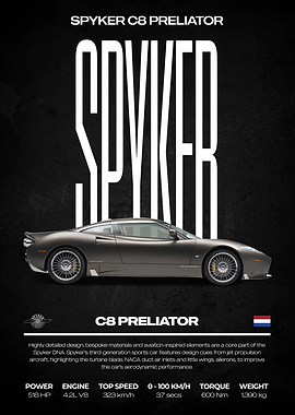 Spyker C8 Preliator Poster