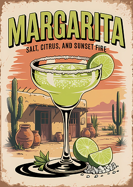 Margarita Vintage Poster