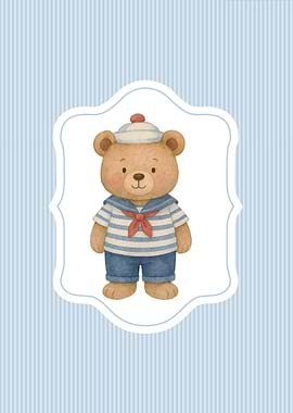 Cute Bear Sailor Illustration
