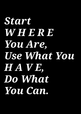 Inspirational Quote on Black Background