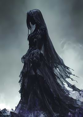 Dark Gothic Bride in Veil