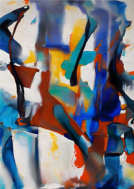 Vibrant Abstract Expressionist Painting