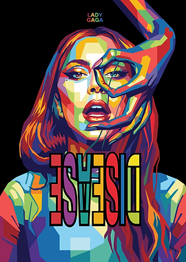 Lady Gaga Pop Art Poster