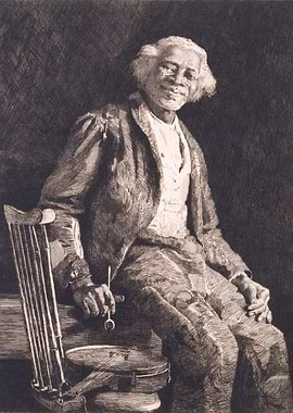 Portrait of an Elderly Man with a Banjo