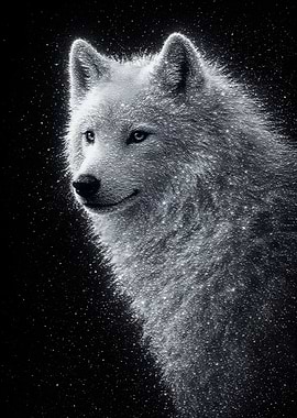 Sparkling Wolf Portrait