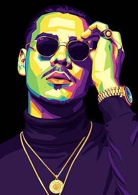 Pop Art Portrait of a Apache 207