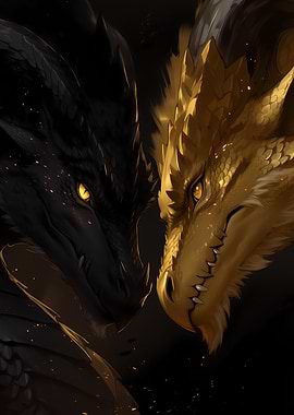 Two Dragons Facing Each Other