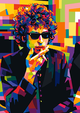 Bob Dylan Pop Art Portrait
