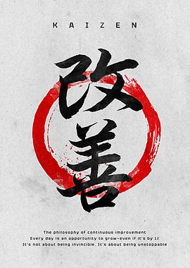 Kaizen Japanese Calligraphy