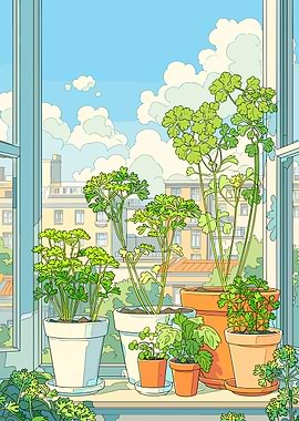 Window Garden with City View
