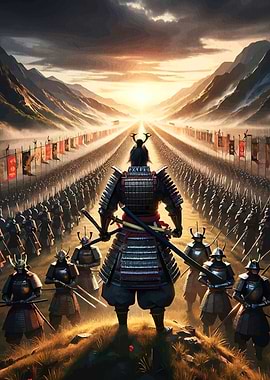 Samurai Army at Sunrise