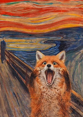 Fox Screaming in Edvard Munch's The Scream