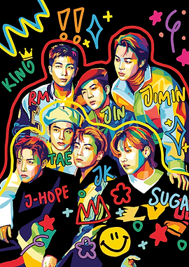 BTS Pop Art Portrait