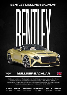 Bentley Mulliner Bacalar Poster