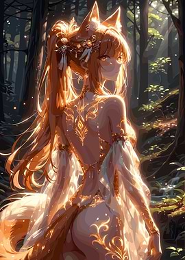 Fox Spirit in Enchanted Forest