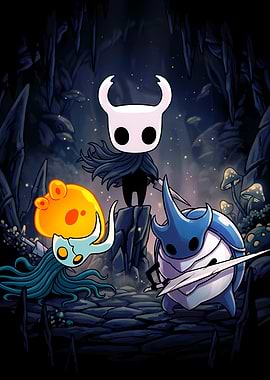 Hollow Knight Characters in Cave