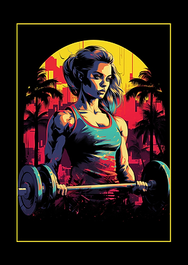 Woman lifting weights