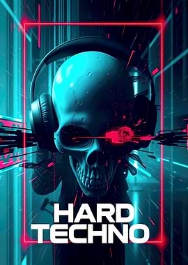 Hard Techno Skull Headphones