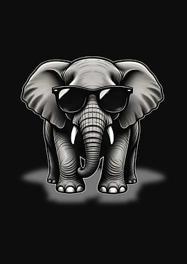 Cool Elephant Wearing Sunglasses