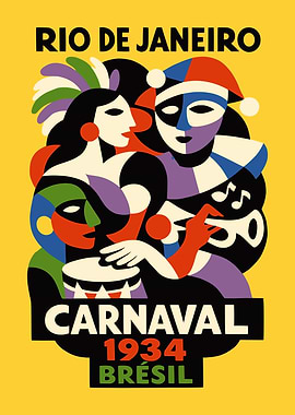 Rio de Janeiro Carnaval 1934 Poster