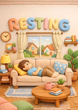 Claymation Living Room Scene