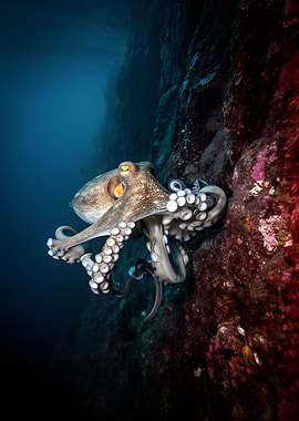 Octopus on a Coral Reef