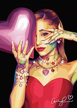 Ariana Grande Pop Art Portrait