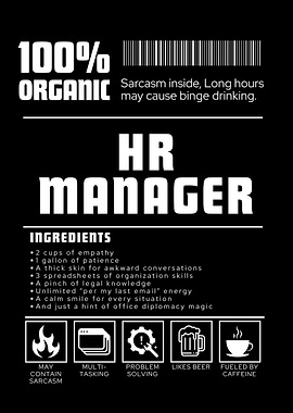 HR Manager Ingredients List