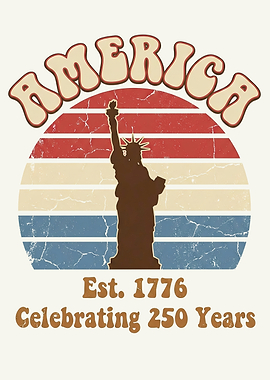 250 Years America Anniversary Vintage 1776 2026