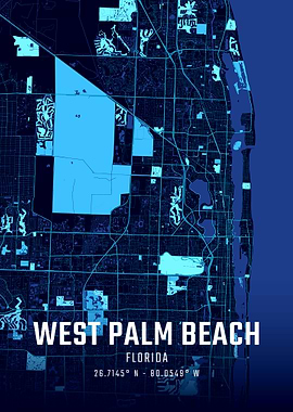 West Palm Beach Midnight City Map