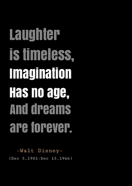 Walt Disney quote on black background