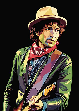 Bob Dylan Pop Art Portrait