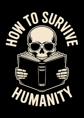 How To Survive Humanity Funny Skeleton