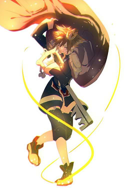 Anime character with keyblade