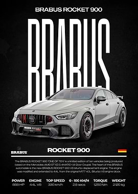Brabus Rocket 900 Car Poster