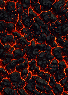 Cracked Lava Texture Background