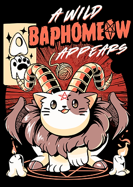 Baphomet Cat with Ouija Board