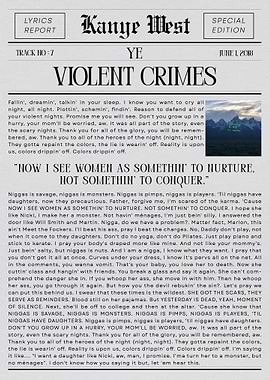 Kanye West 'Violent Crimes'