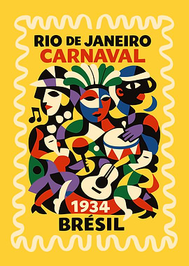 Rio de Janeiro Carnaval 1934 Poster