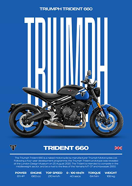Triumph Trident 660 Motorcycle Poster