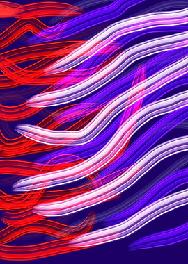 Abstract Red, White, and Blue Swirls