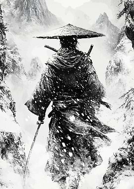 Samurai in Snowy Mountains