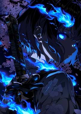 Anime girl Ghostfire Ronin