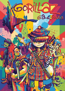 Gorillaz Game Over Poster