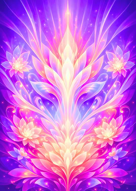 Vibrant Floral Light Display