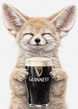 Fennec Fox with Guinness