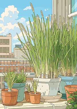 Balcony Garden with City View