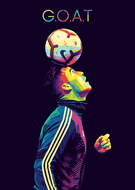 Cristiano Ronaldo GOAT Pop Art